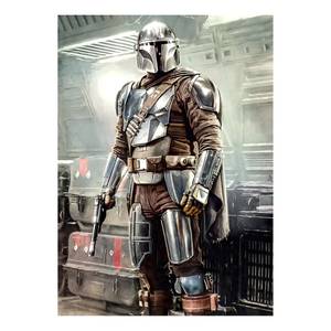 Fotomurale Mandalorian Fight Posture Tessuto non tessuto - Blu