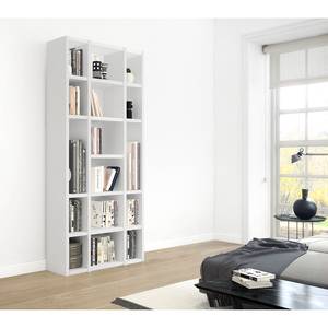 Boekenkast Emporior XIV crèmewit - Hoogglans wit - Breedte: 100 cm