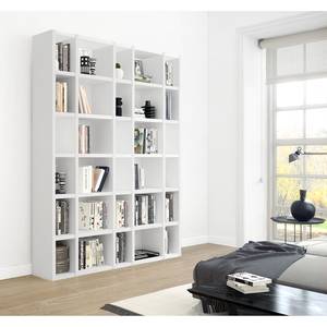 Boekenkast Emporior XV crèmewit - Hoogglans wit - Breedte: 170 cm