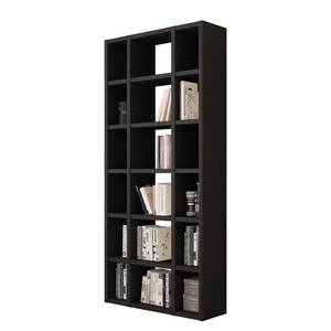 Boekenkast Emporior XV crèmewit - Eikenhouten zwartbruin look - Breedte: 100 cm