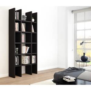 Boekenkast Emporior XIII crèmewit - Eikenhouten zwartbruin look - Breedte: 100 cm