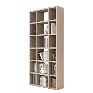 Boekenkast Emporior XV crèmewit - Sonoma eikenhouten look - Breedte: 100 cm