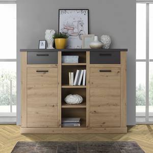 Highboard Moro I Eiche Artisan Dekor / Grau