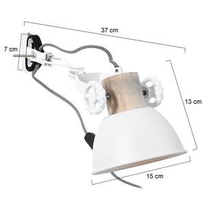 Wandlamp Gearwood V aluminium - 1 lichtbron