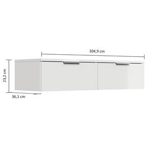 Kast Asker II Hoogglans wit - Hoogte: 23 cm