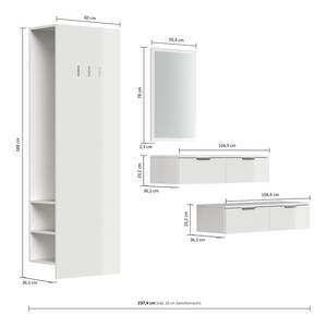 Ensemble d’entrée Asker IV (4 éléments) Blanc brillant