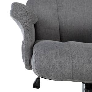 Chaise de bureau Barking (avec fonction massage) - Tissage à plat / Métal - Gris / Noir