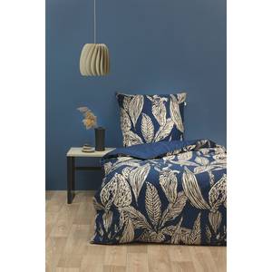 Parure de lit Emma Satin - Bleu - 135 x 200 cm + oreiller 80 x 80 cm