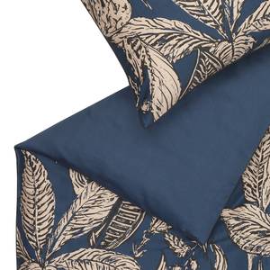 Parure de lit Emma Satin - Bleu - 135 x 200 cm + oreiller 80 x 80 cm