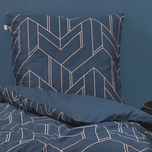 Parure de lit Anouk Satin - Bleu - 135 x 200 cm + oreiller 80 x 80 cm