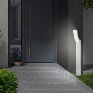 Padverlichting Gent polycarbonaat / ijzer - 1 lichtbron - Zilver - Hoogte: 97 cm