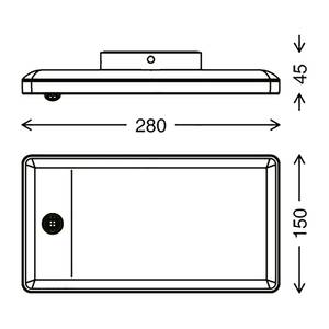 Wandleuchte Nizza VI Polycarbonat / Eisen - 1-flammig - Silber