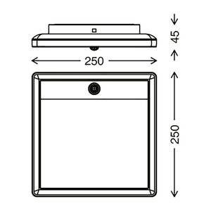 Wandleuchte Nizza V Polycarbonat / Eisen - 1-flammig - Schwarz