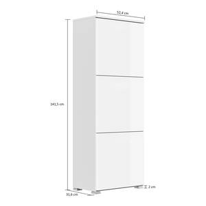 Schoenenkast Elite I eikenhouten look - Eikenhouten look - Hoogte: 142 cm