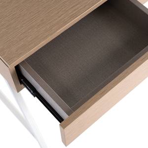 Bureau Neutra (ajustable en hauteur) - Imitation chêne / Blanc mat