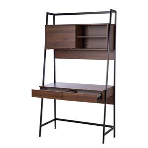 Bureau-kast combinatie Nova Walnoothouten look/zwart