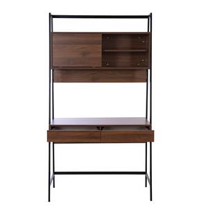 Bureau-kast combinatie Nova Walnoothouten look/zwart