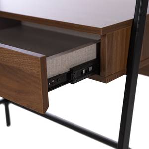 Bureau-kast combinatie Nova Walnoothouten look/zwart