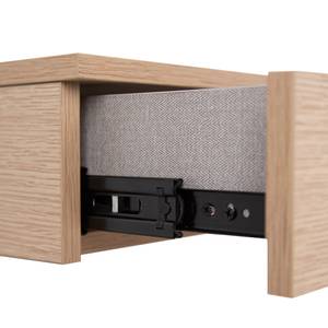 Bureau-garderobe-combinatie North eikenhouten look/mat wit