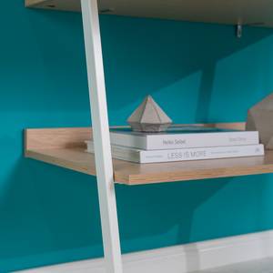 Bureau-garderobe-combinatie North eikenhouten look/mat wit