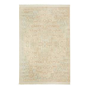 Laagpolig vloerkleed Harmony I kunstvezels - Beige/turquoise - 160 x 230 cm