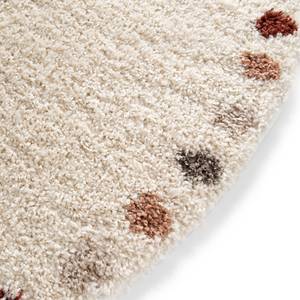 Tapis épais Brocket Fibres synthétiques - Blanc / Multicolore