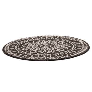 Tapis épais Aemilia II Fibres synthétiques - Noir / Blanc