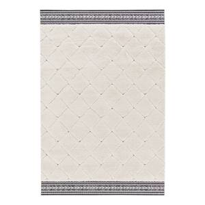 Tapis Hendon Fibres synthétiques - Blanc / Gris