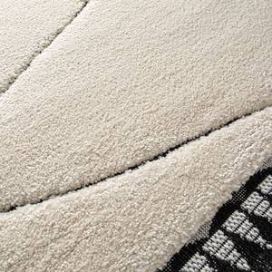 Tapis Inga Fibres synthétiques - Blanc / Noir