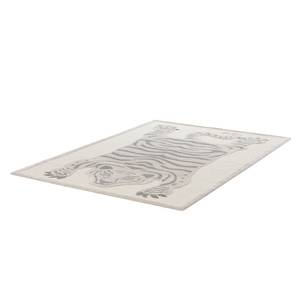 Kurzflorteppich Born Kunstfaser - Weiß / Grau - 80 x 150 cm
