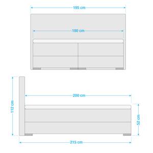 Lit boxspring Austin Noir - 180 x 200cm - D2 souple