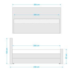 Boxspring Calina Modder - 200 x 200cm - H4 hard