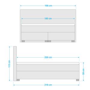 Lit boxspring Fido Anthracite