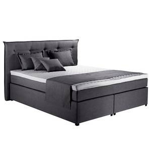 Lit boxspring Heiko Anthracite - 140 x 200cm - D2 souple