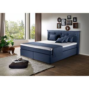 Lit boxspring Heiko Bleu foncé - 160 x 200cm - D2 souple