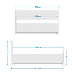 Gestoffeerd bed Hilda III Donkerblauw