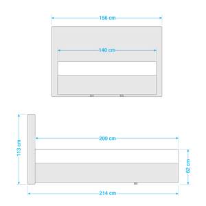 Boxspring Miro Antraciet - 140 x 200cm - H3 medium