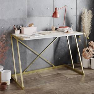 Bureau Alea witte marmeren look/goudkleurig