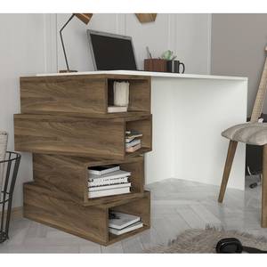 Bureau Bela wit/walnotenhouten look