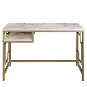 Schreibtisch Asaa Marmor Weiß Dekor/ Gold - Marmor Weiß Dekor