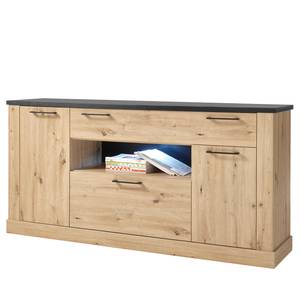 Dressoir Nanda I Artisan eikenhouten look/zwarte eikenhouten look