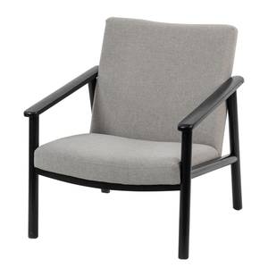 Fauteuil Etah Tissu / Hêtre massif - Gris / Noir