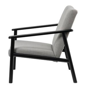 Fauteuil Etah Tissu / Hêtre massif - Gris / Noir