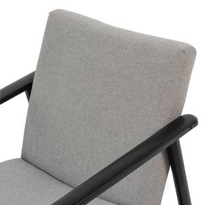 Fauteuil Etah Tissu / Hêtre massif - Gris / Noir