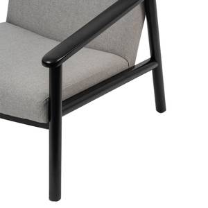 Fauteuil Etah Tissu / Hêtre massif - Gris / Noir