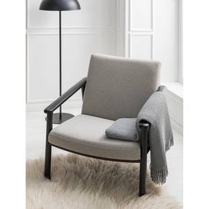 Fauteuil Etah Tissu / Hêtre massif - Gris / Noir