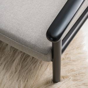 Fauteuil Etah Tissu / Hêtre massif - Gris / Noir