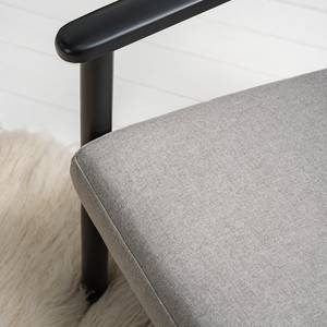 Fauteuil Etah Tissu / Hêtre massif - Gris / Noir