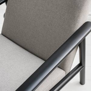 Sessel Etah Webstoff / Buche massiv - Grau / Schwarz