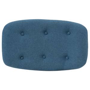 Hocker Gimli Webstoff / Esche massiv - Jeansblau